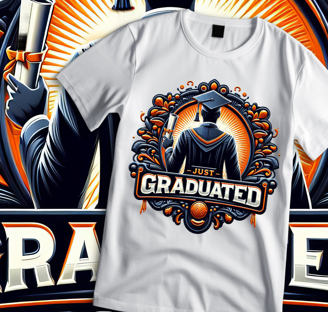 Just Graduated Sublimation/DTF T-shirt Images Bundle