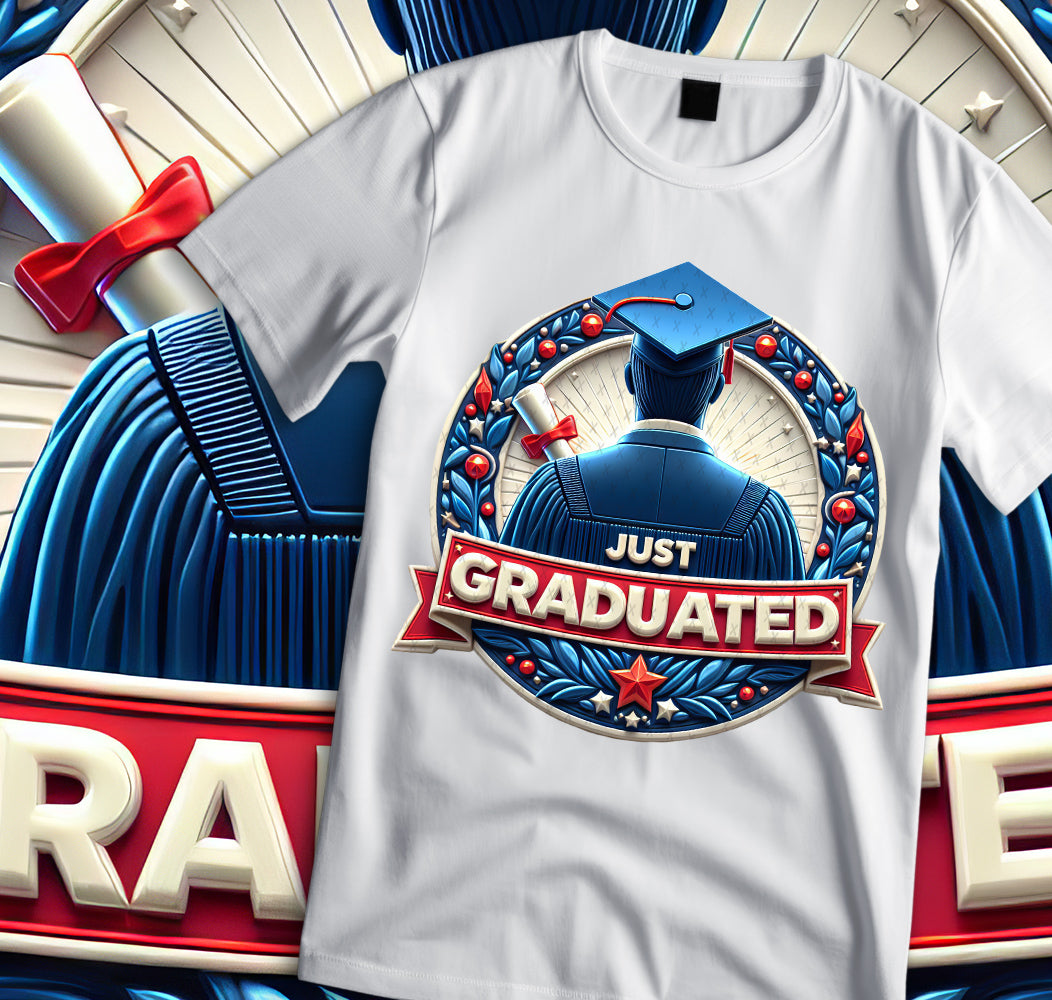 Just Graduated Sublimation/DTF T-shirt Images Bundle