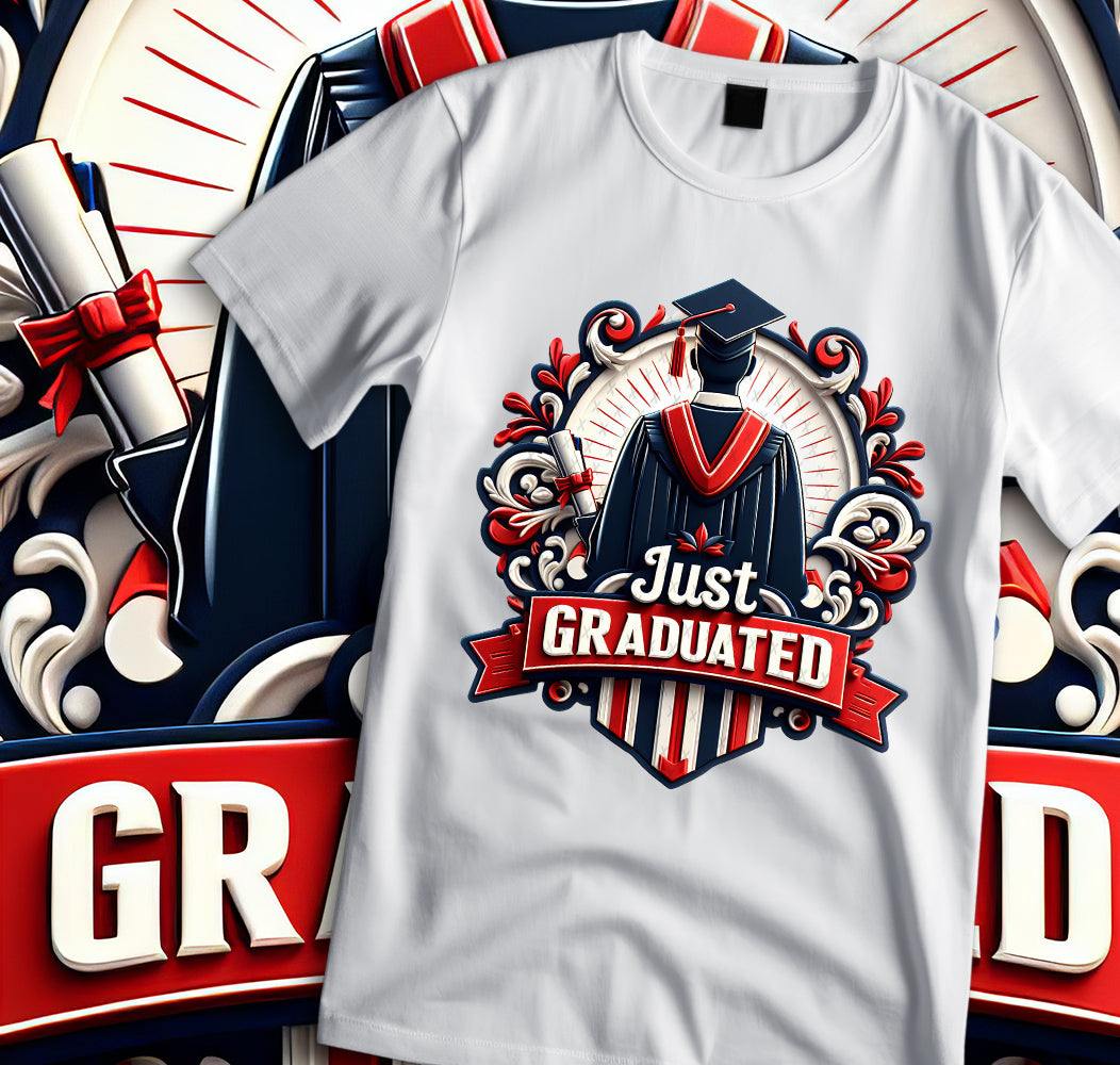 Just Graduated Sublimation/DTF T-shirt Images Bundle