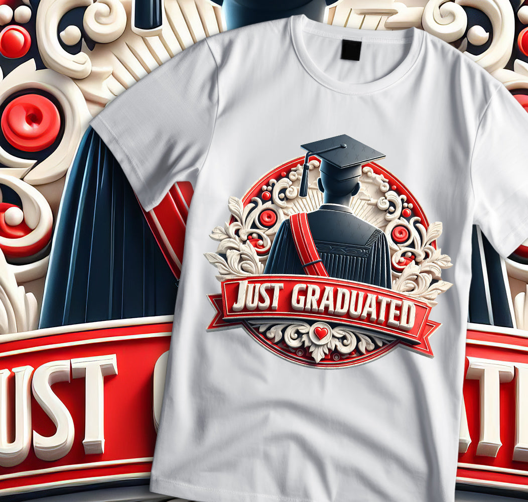 Just Graduated Sublimation/DTF T-shirt Images Bundle