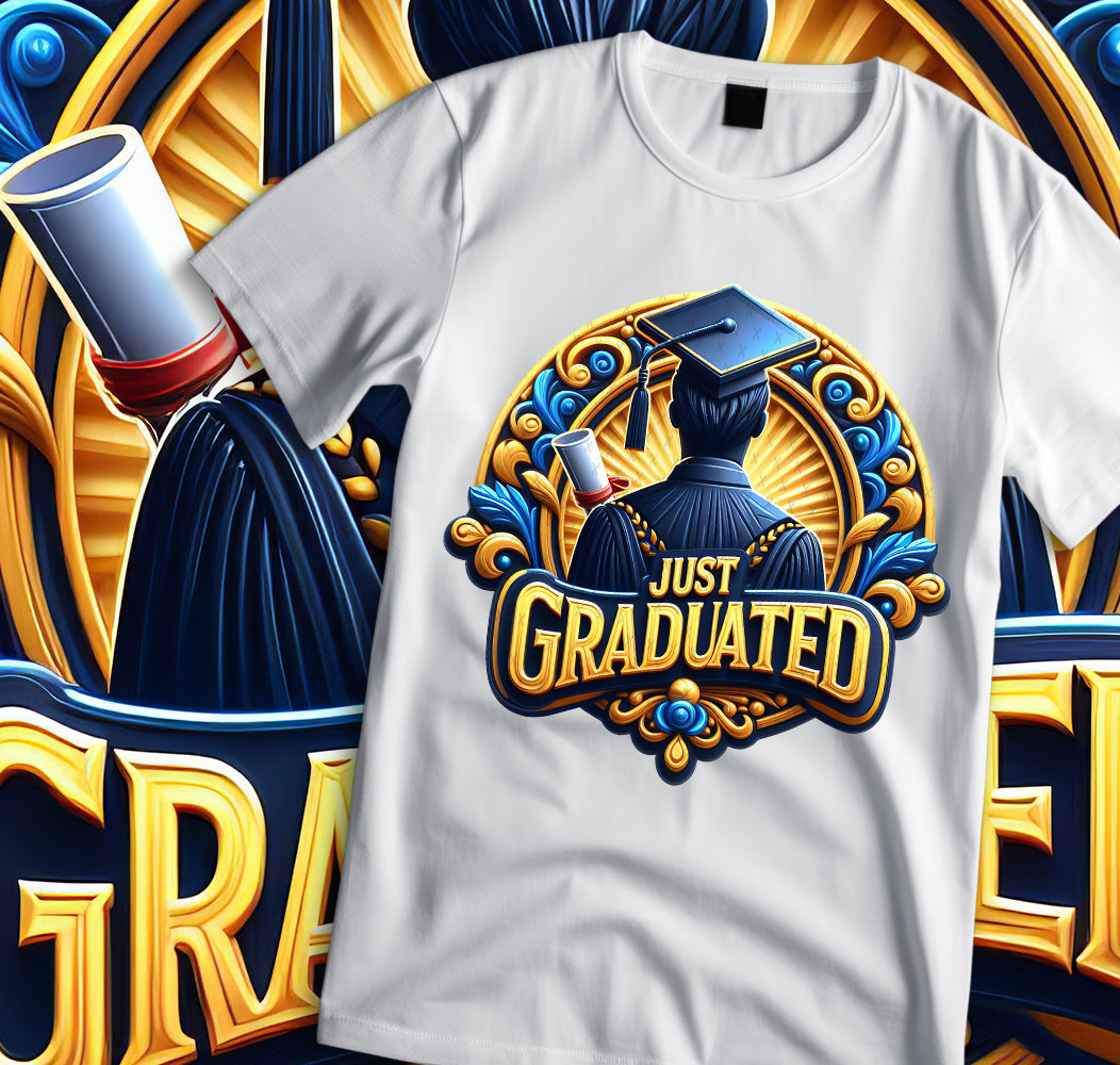 Just Graduated Sublimation/DTF T-shirt Images Bundle