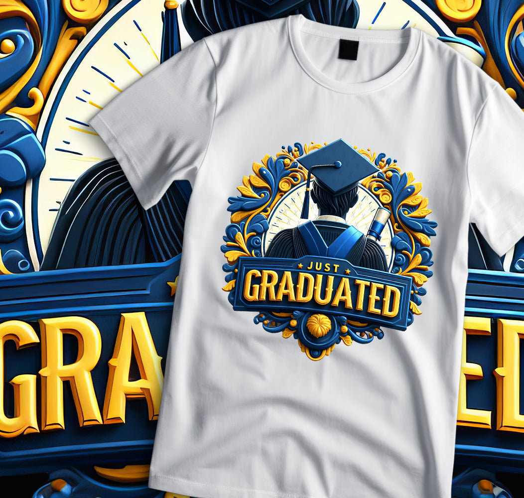 Just Graduated Sublimation/DTF T-shirt Images Bundle