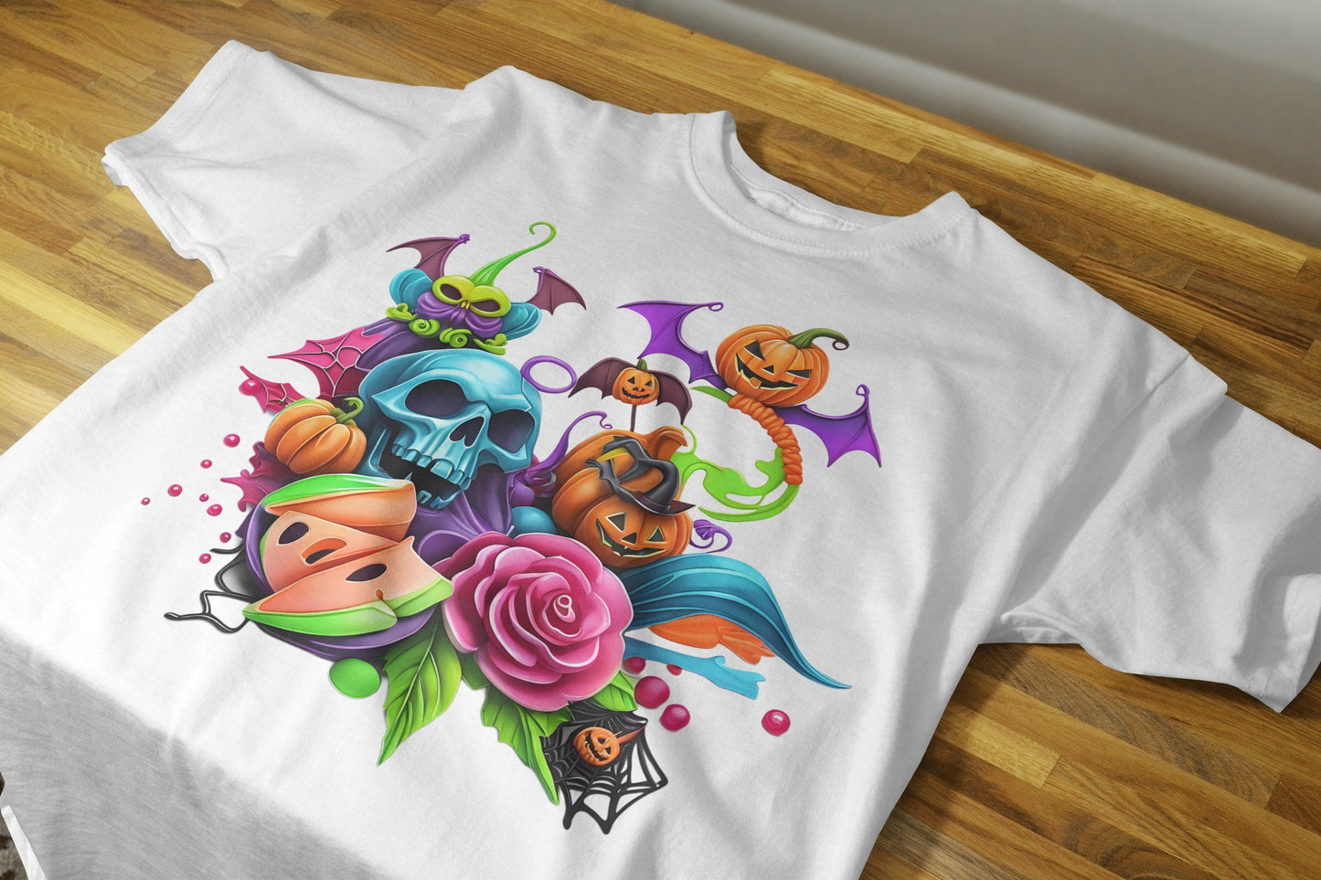 90+ Colorful Halloween Sublimation T-Shirt Images Bundle