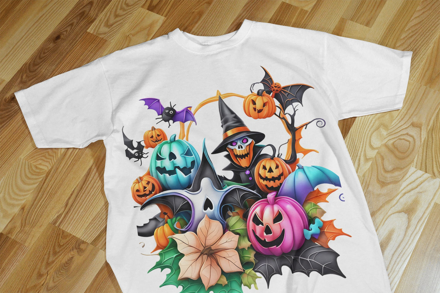 90+ Colorful Halloween Sublimation T-Shirt Images Bundle