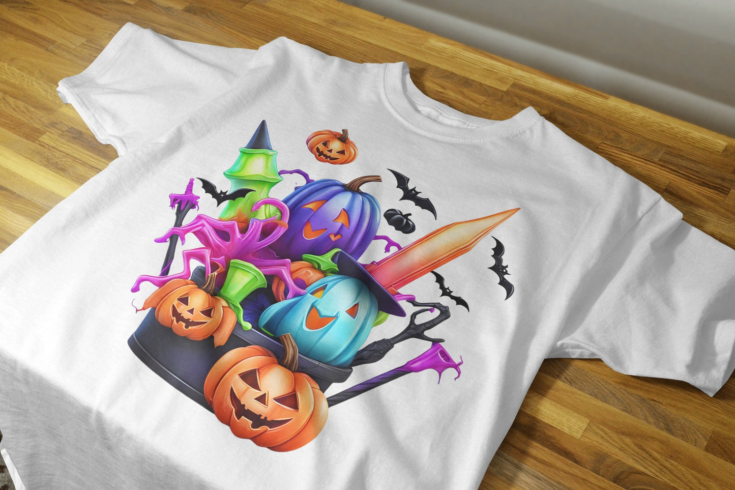 90+ Colorful Halloween Sublimation T-Shirt Images Bundle