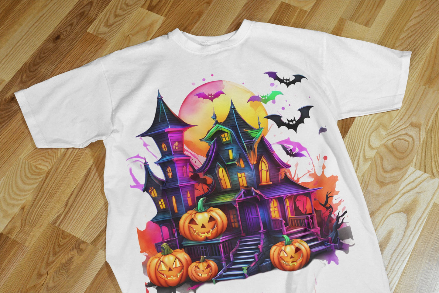 90+ Colorful Halloween Sublimation T-Shirt Images Bundle