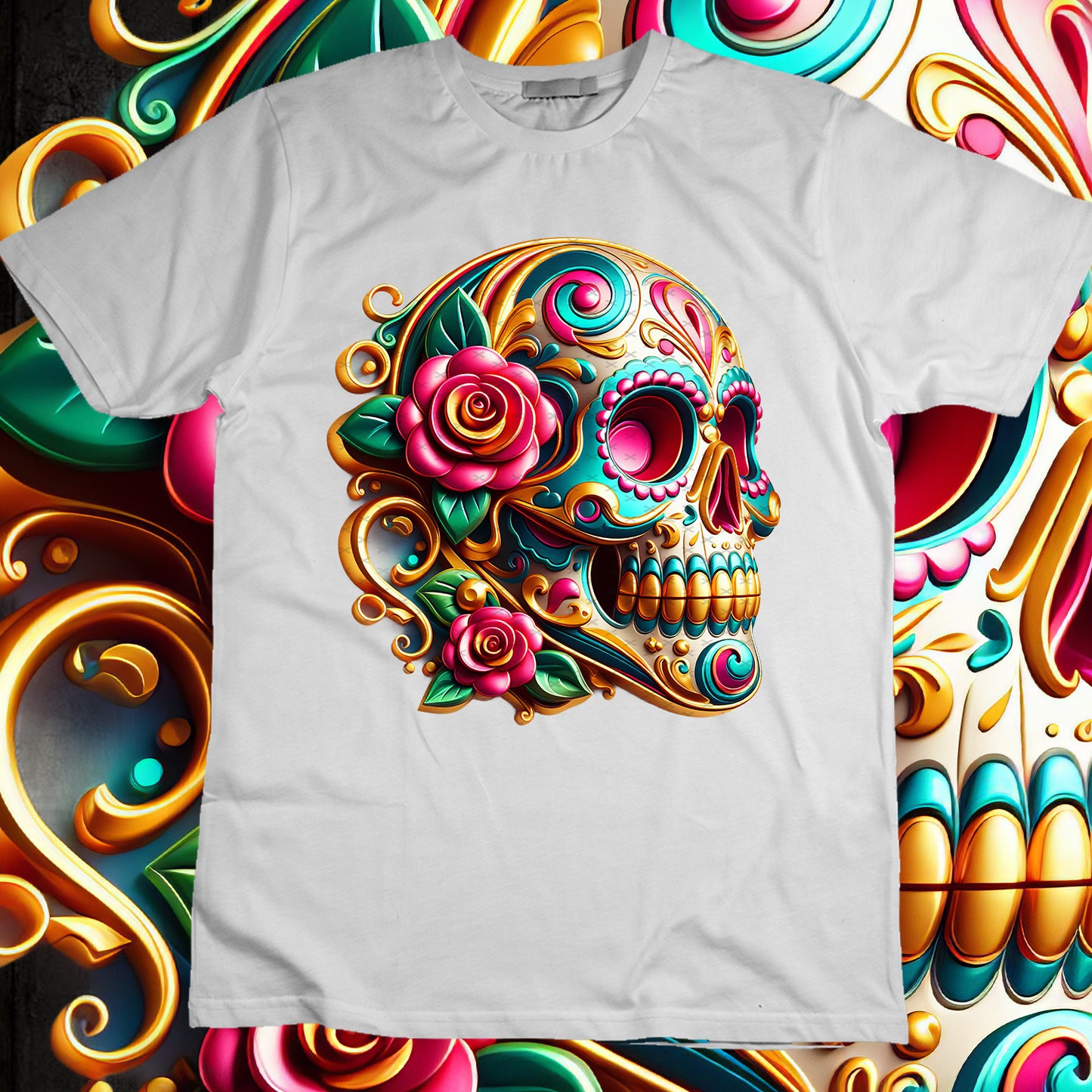 SugarSkull Sublimation T-Shirt Image Bundle