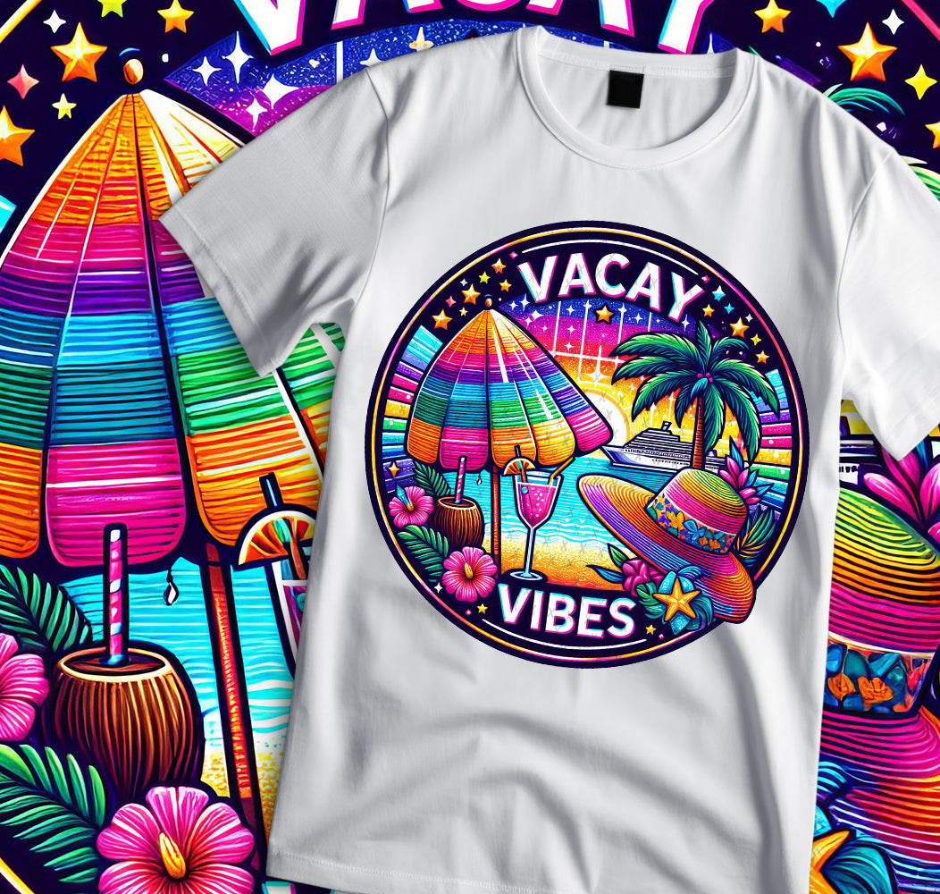 Vacay Sublimation/DTF T-shirt Images Bundle