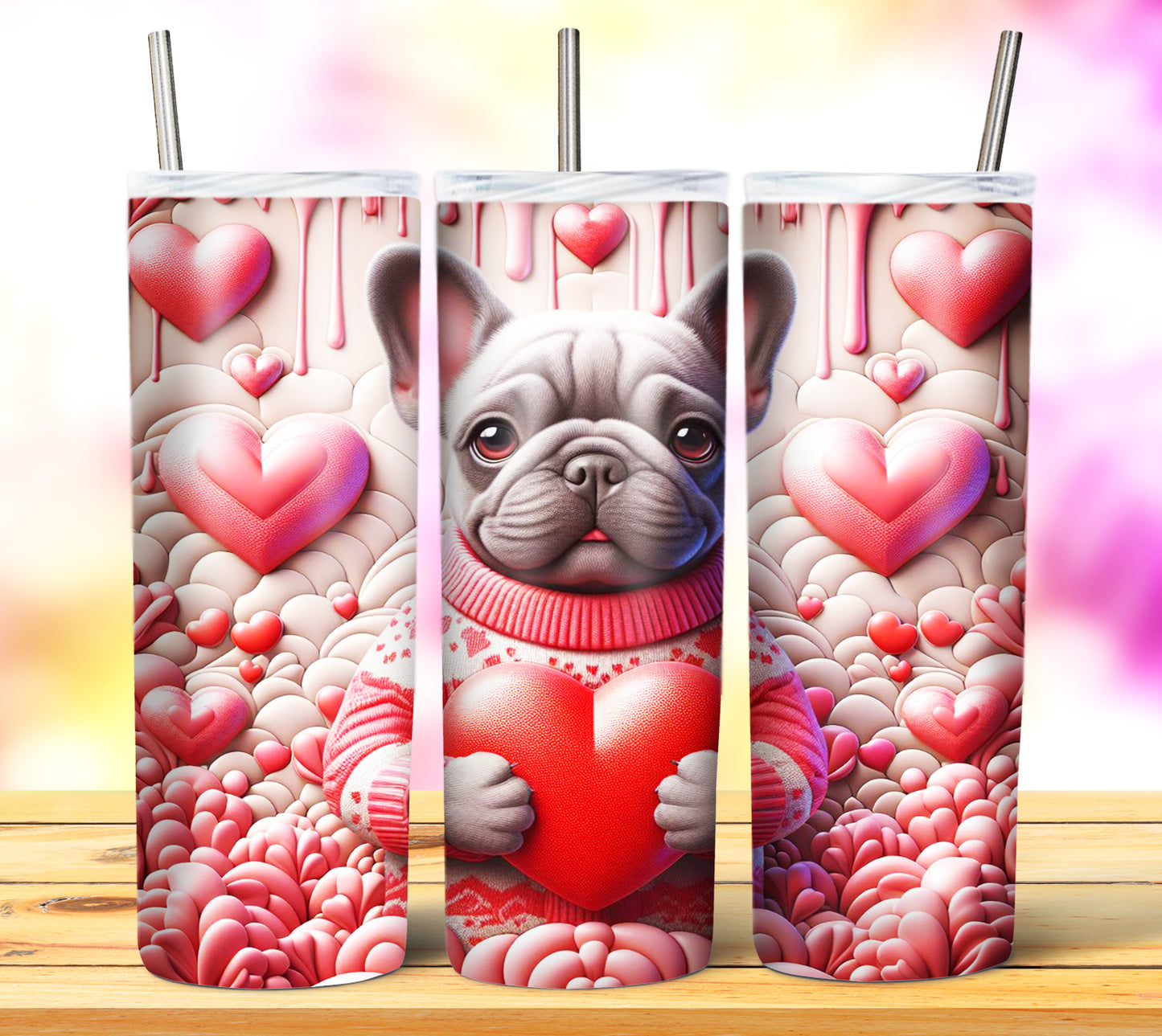 Cute Valentine Animals Sublimation 20oz Tumbler Images Bundle