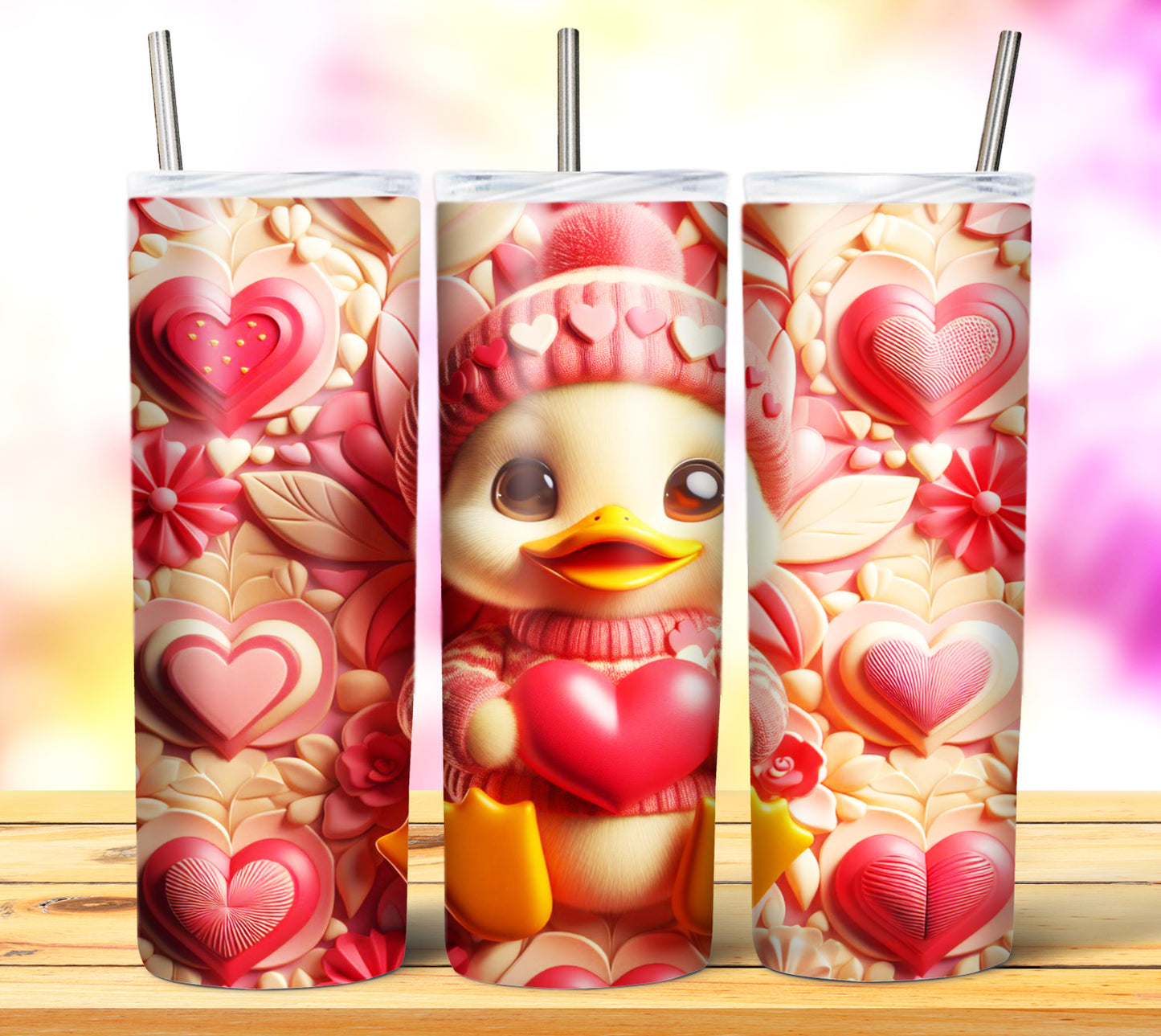 Cute Valentine Animals Sublimation 20oz Tumbler Images Bundle