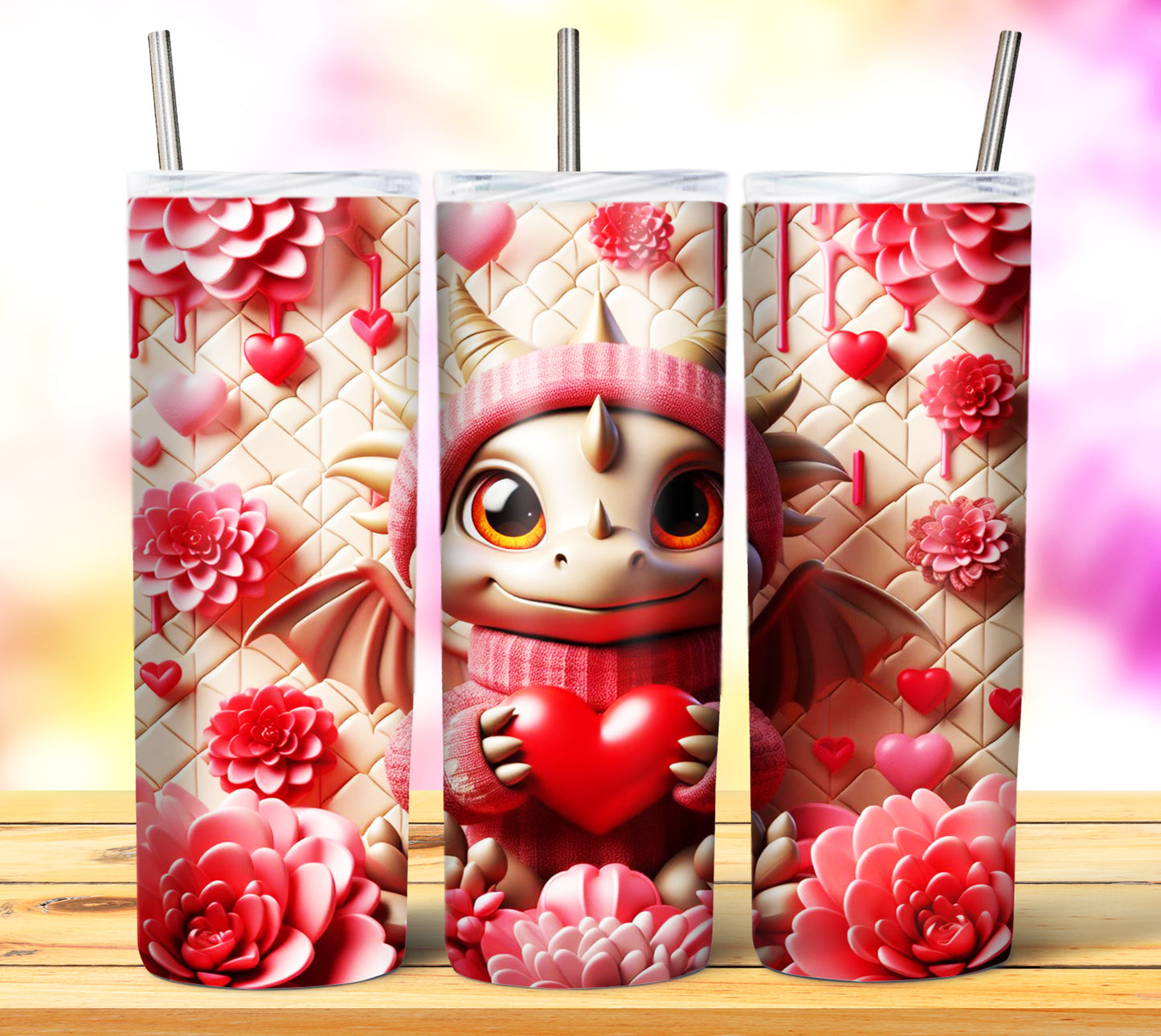 Cute Valentine Animals Sublimation 20oz Tumbler Images Bundle