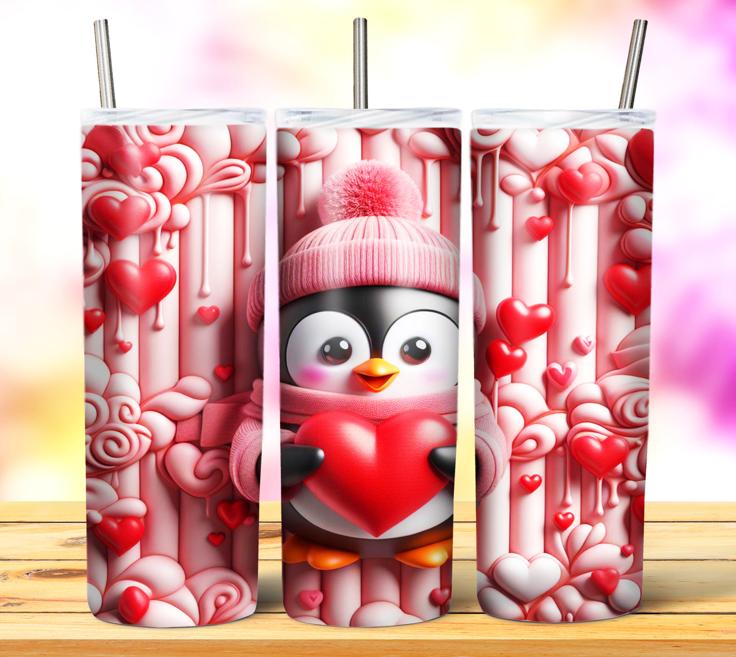 Cute Valentine Animals Sublimation 20oz Tumbler Images Bundle