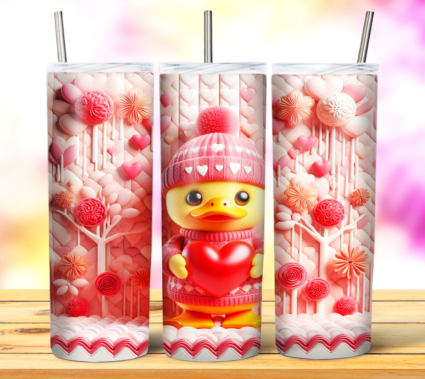 Cute Valentine Animals Sublimation 20oz Tumbler Images Bundle