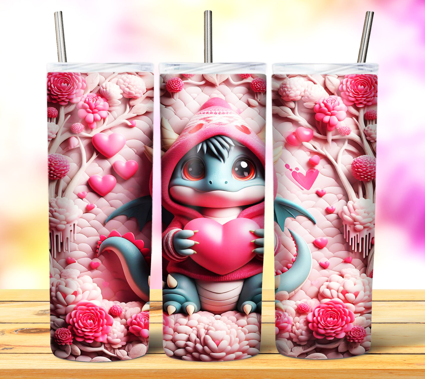 Cute Valentine Animals Sublimation 20oz Tumbler Images Bundle