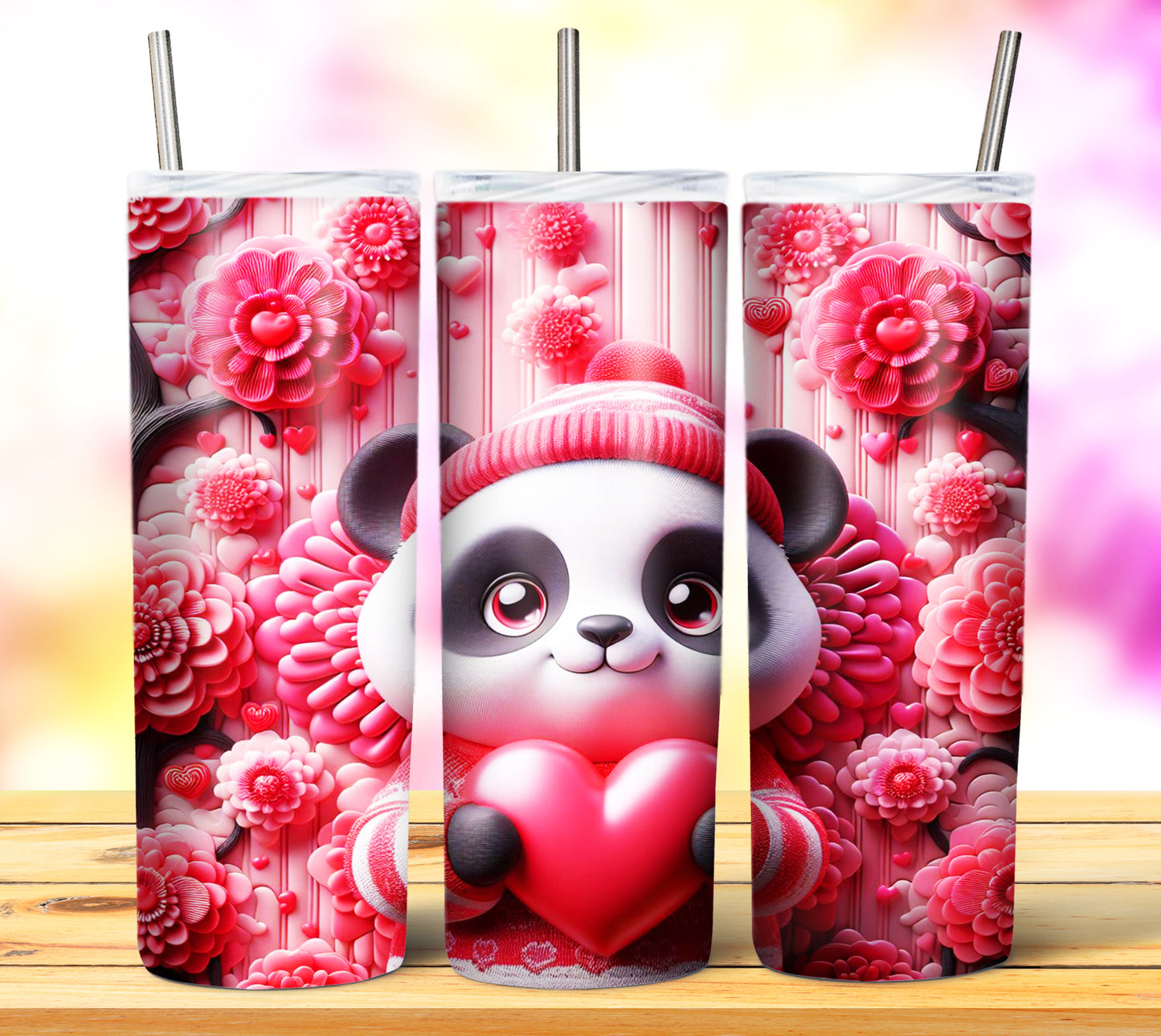 Cute Valentine Animals Sublimation 20oz Tumbler Images Bundle