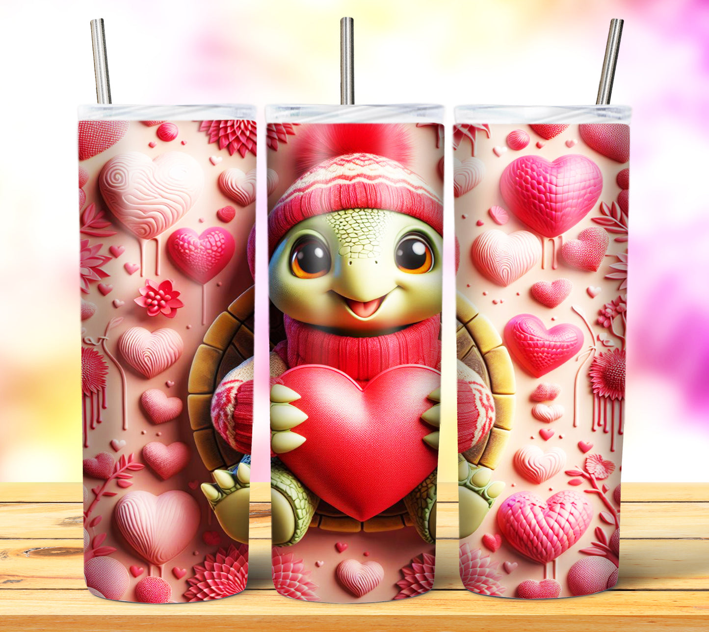 Cute Valentine Animals Sublimation 20oz Tumbler Images Bundle