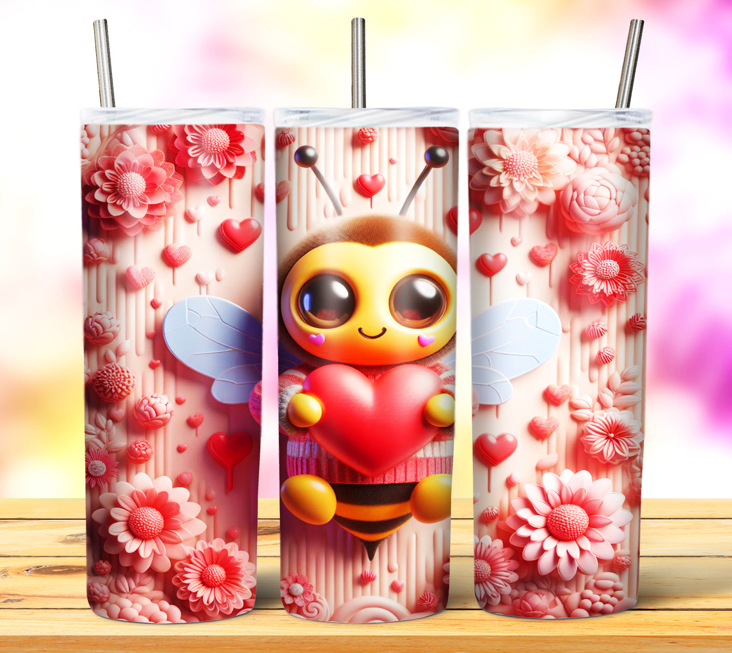 Cute Valentine Animals Sublimation 20oz Tumbler Images Bundle