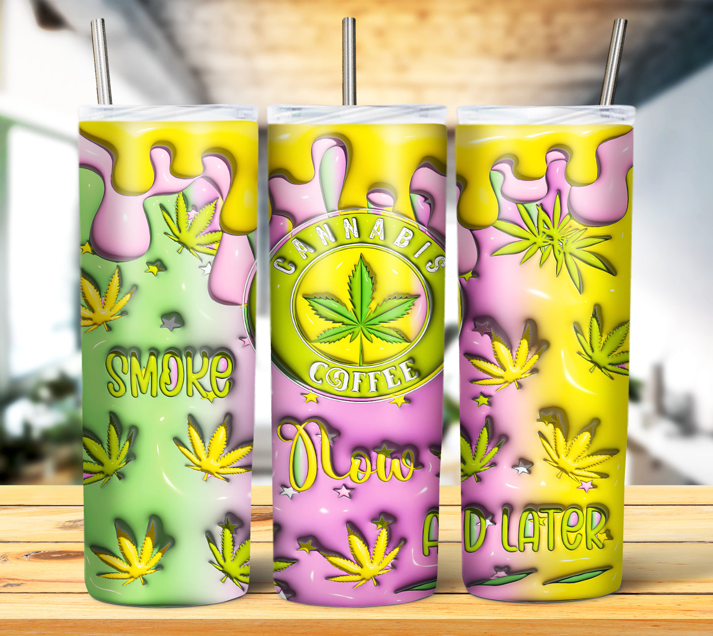 3D Weed Inflate Sublimation 20oz Imagew Bundle