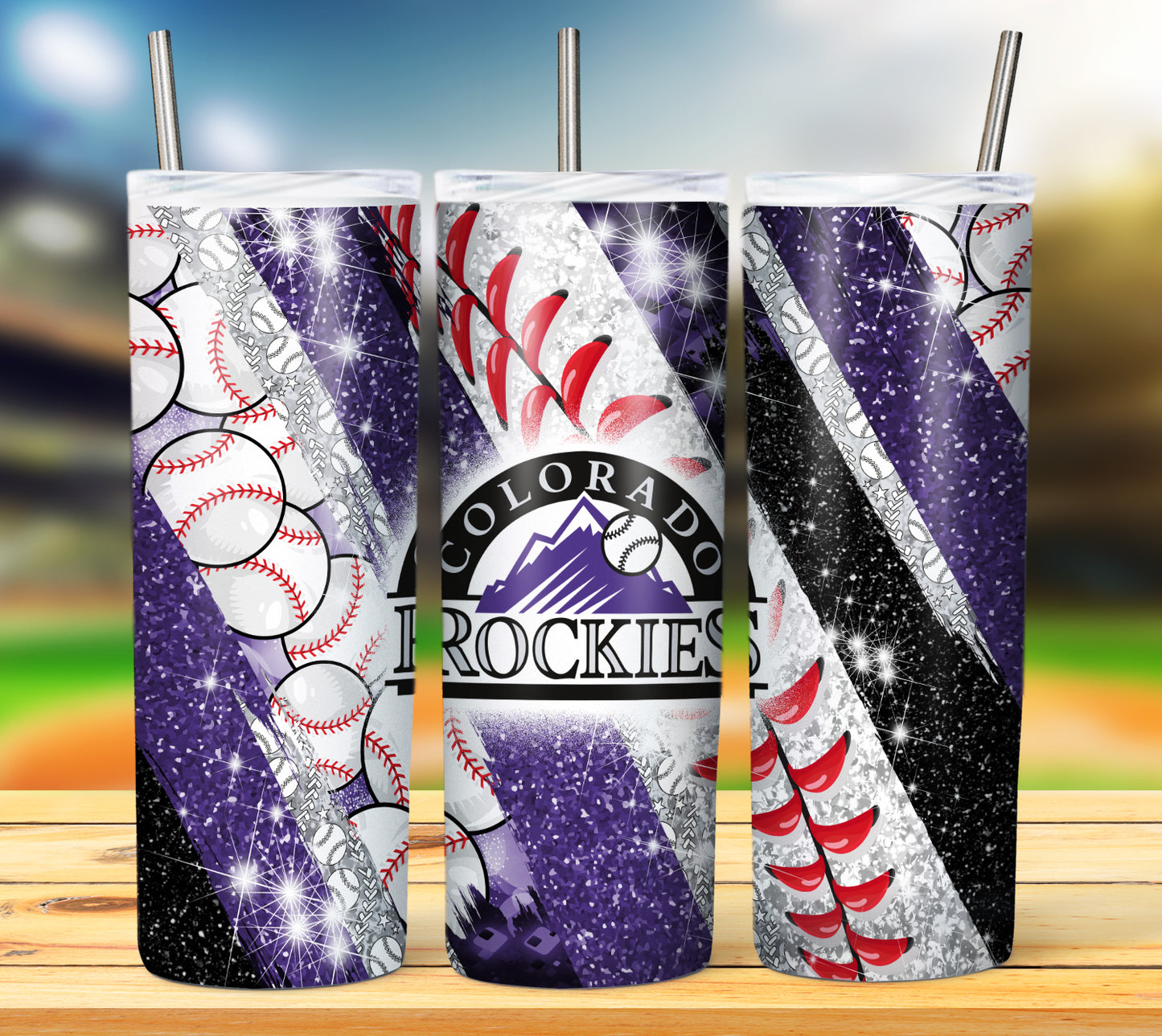 Baseball 20oz Sublimation Tumbler Image