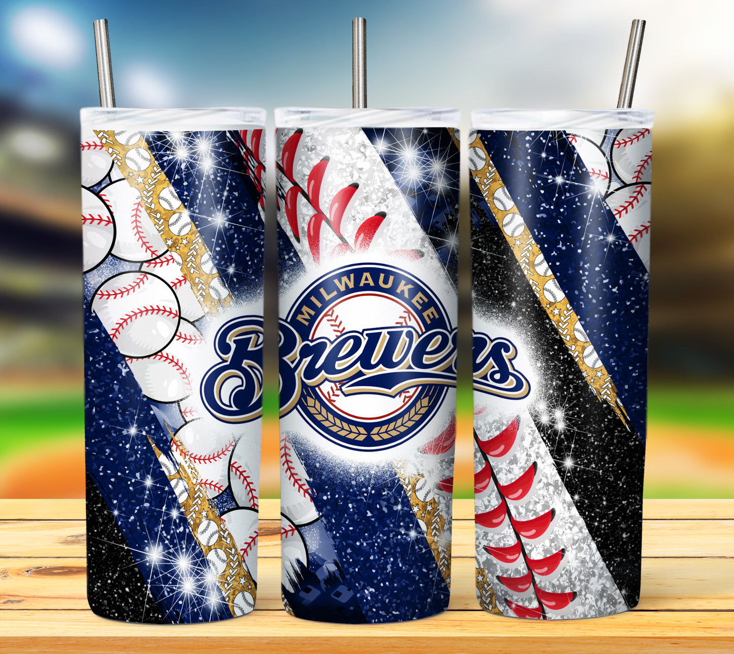 Baseball 20oz Sublimation Tumbler Image