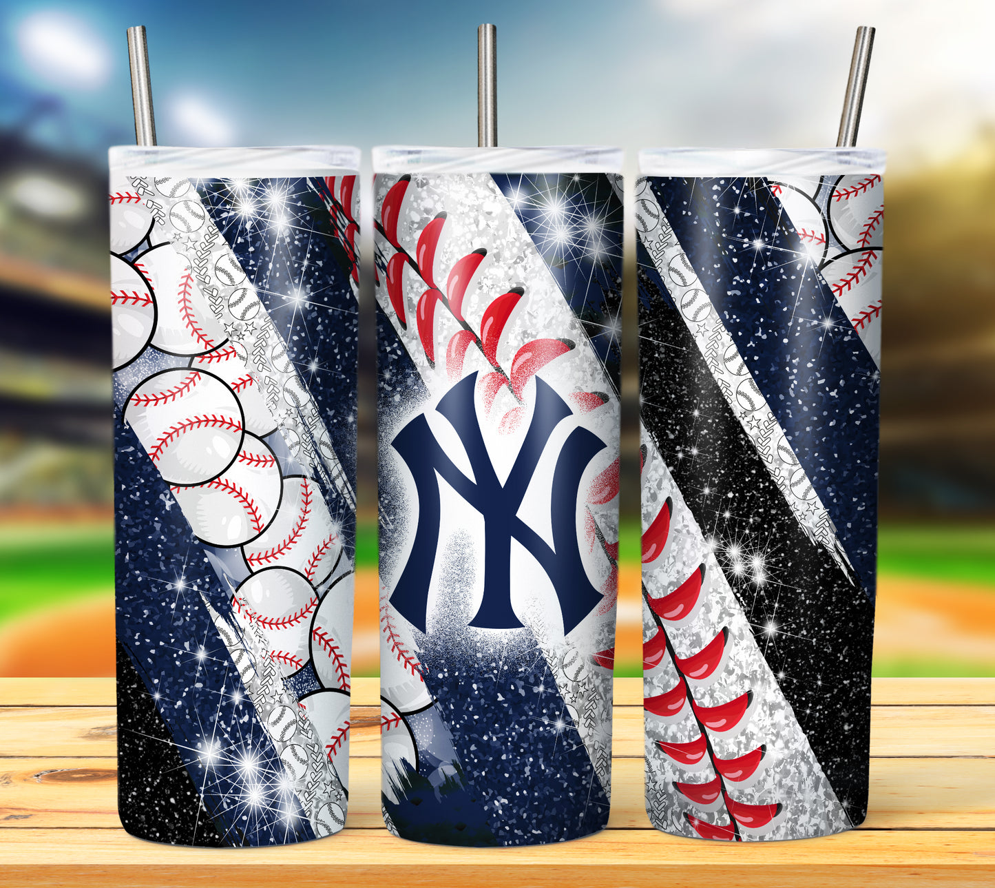 Baseball 20oz Sublimation Tumbler Image