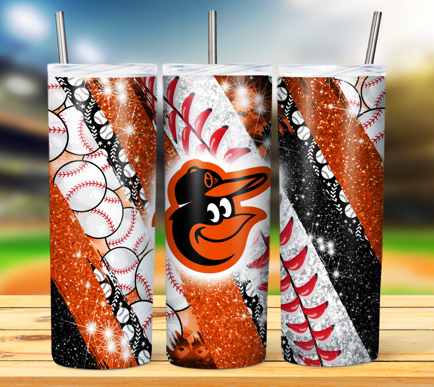 Baseball 20oz Sublimation Tumbler Image