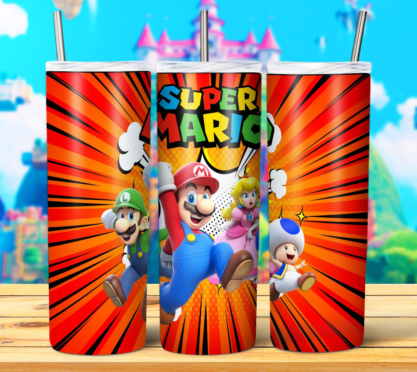 20 Mario Sublimation Tumbler Images Bundle 20 oz & Kid