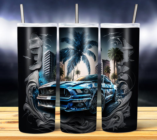 Graffiti Style Car 20oz Sublimation Tumbler Image