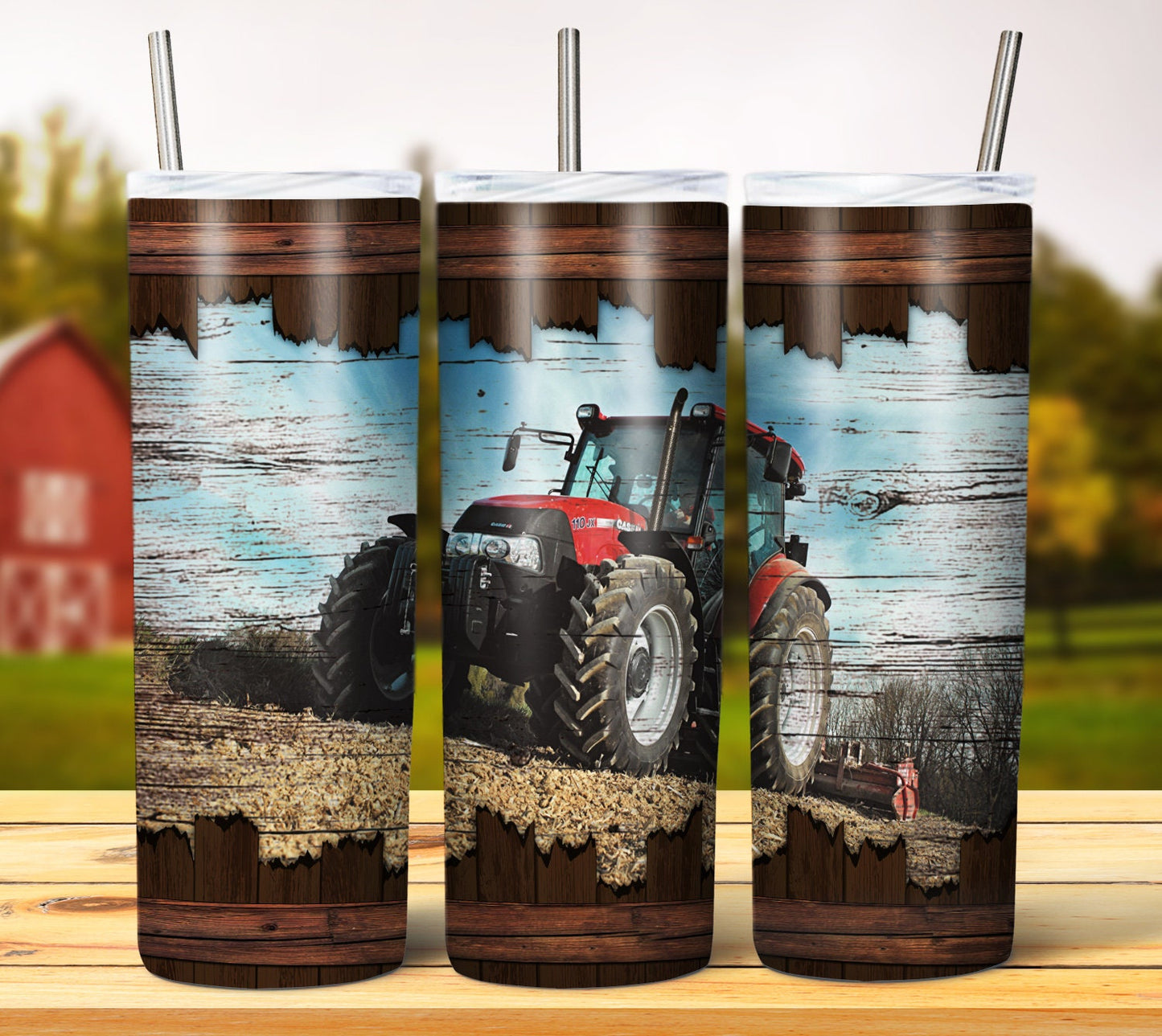 Red Tractor 20oz Sublimation Tumbler Image