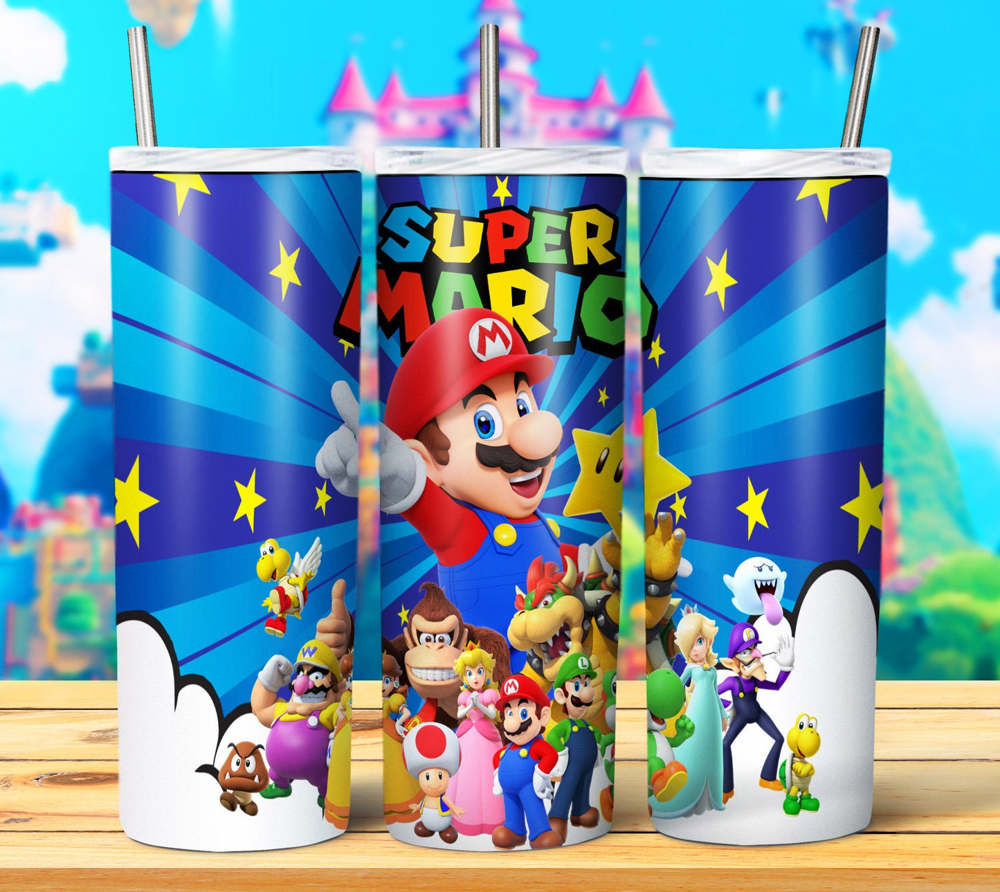 20 Mario Sublimation Tumbler Images Bundle 20 oz & Kid