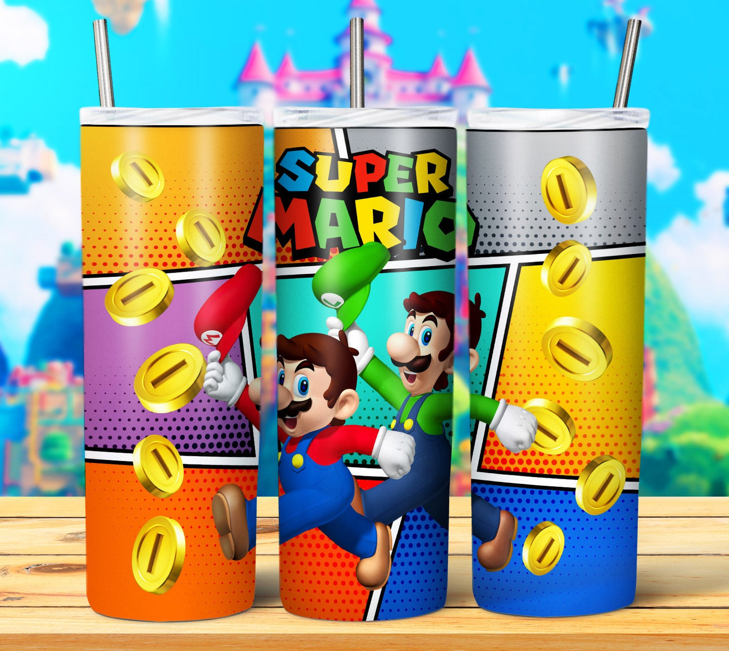 20 Mario Sublimation Tumbler Images Bundle 20 oz & Kid