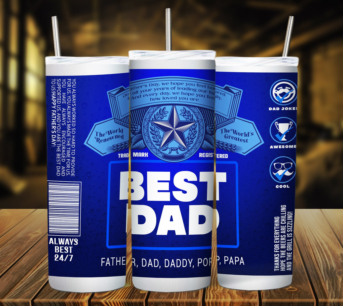 Best Dad 20oz Sublimation Tumbler Image