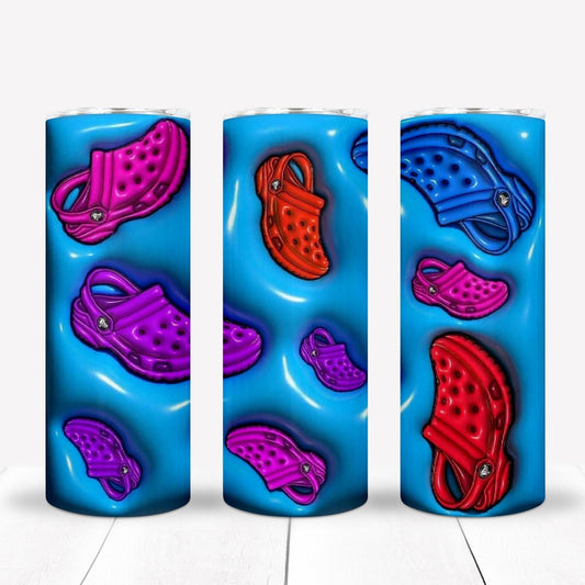 3D Inflate/Puff Crocs 20oz Sublimation Tumbler Image