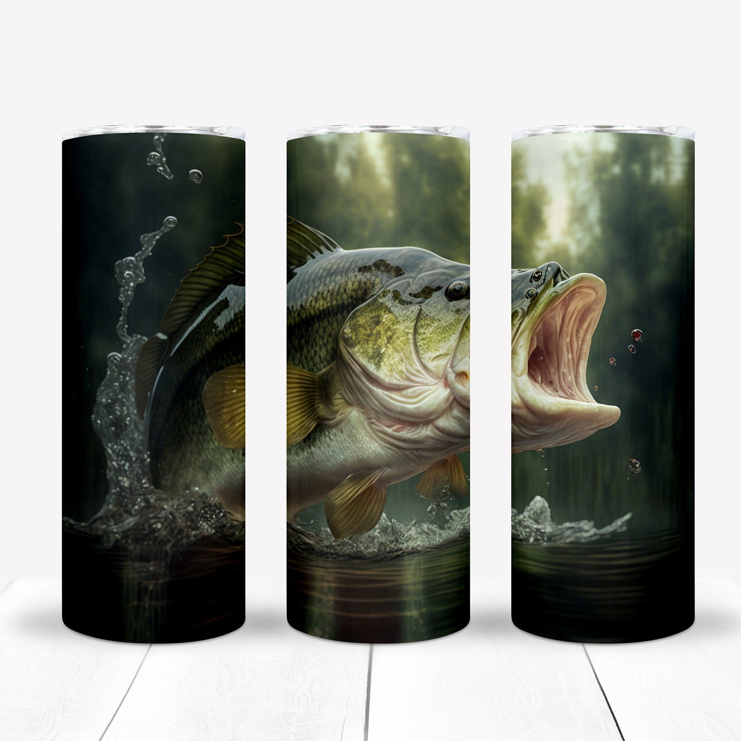 Bass Fish 20oz Sublimation Tumbler Image