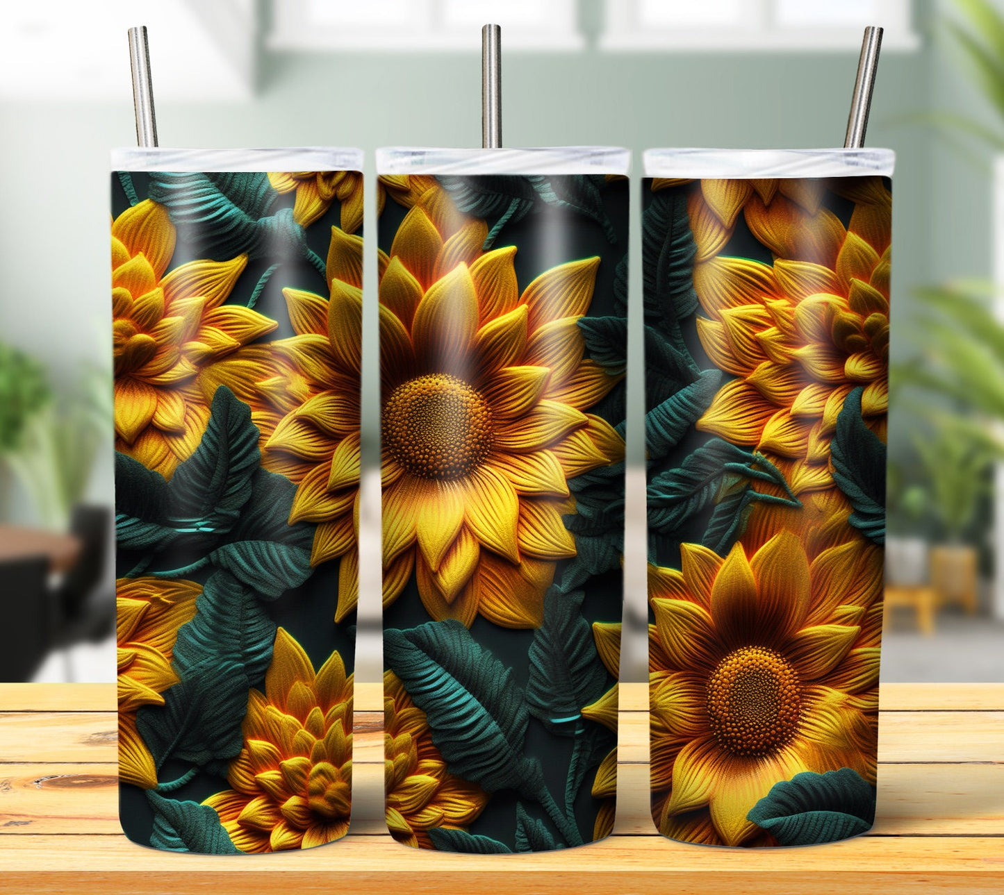 30 Flower 3D Sublimation Tumbler Images Bundle 20 oz