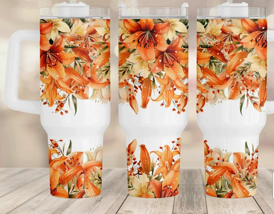 Lily Tumbler 40oz Sublimation Image