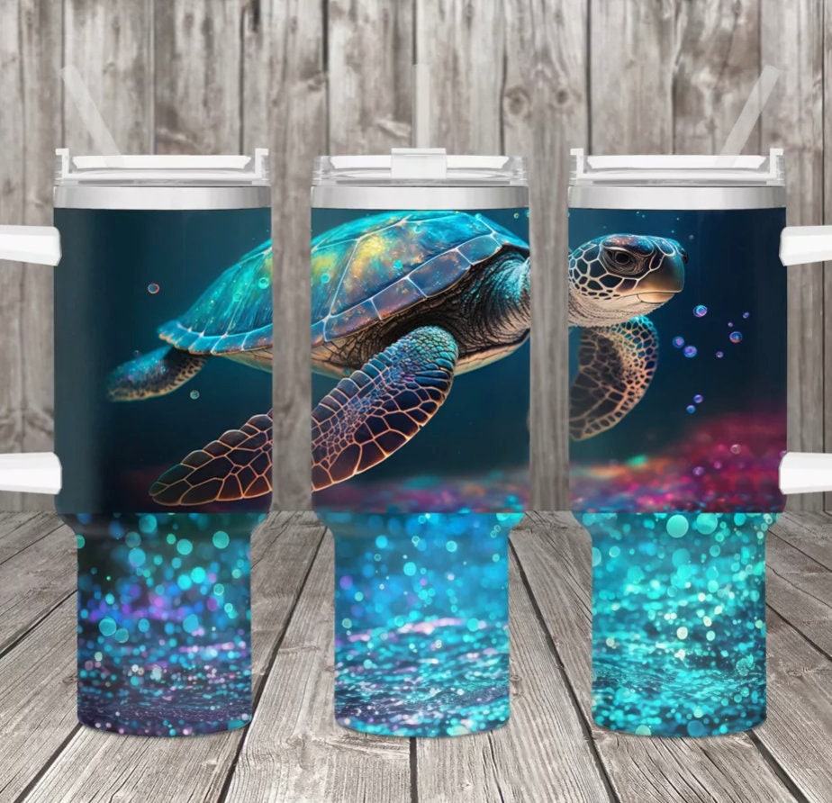 Sea Turtle Tumbler 40oz Sublimation Tumbler Image