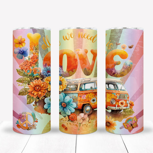 Peace, Love 20oz Sublimation Tumbler Image