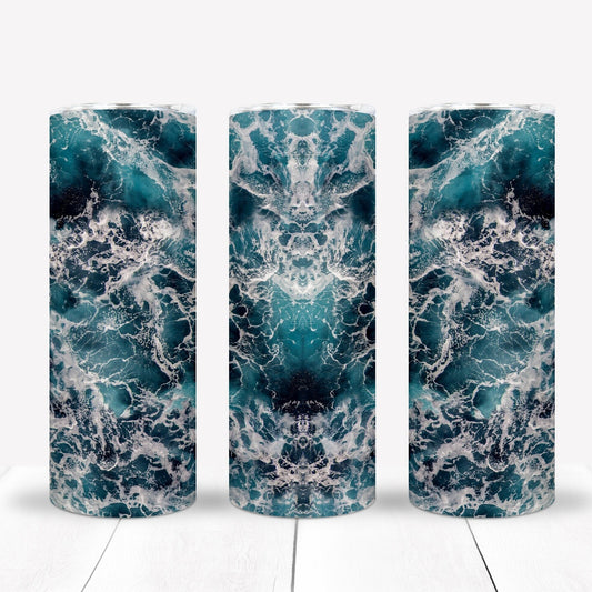 Ocean Waves 20oz Sublimation Tumbler Image