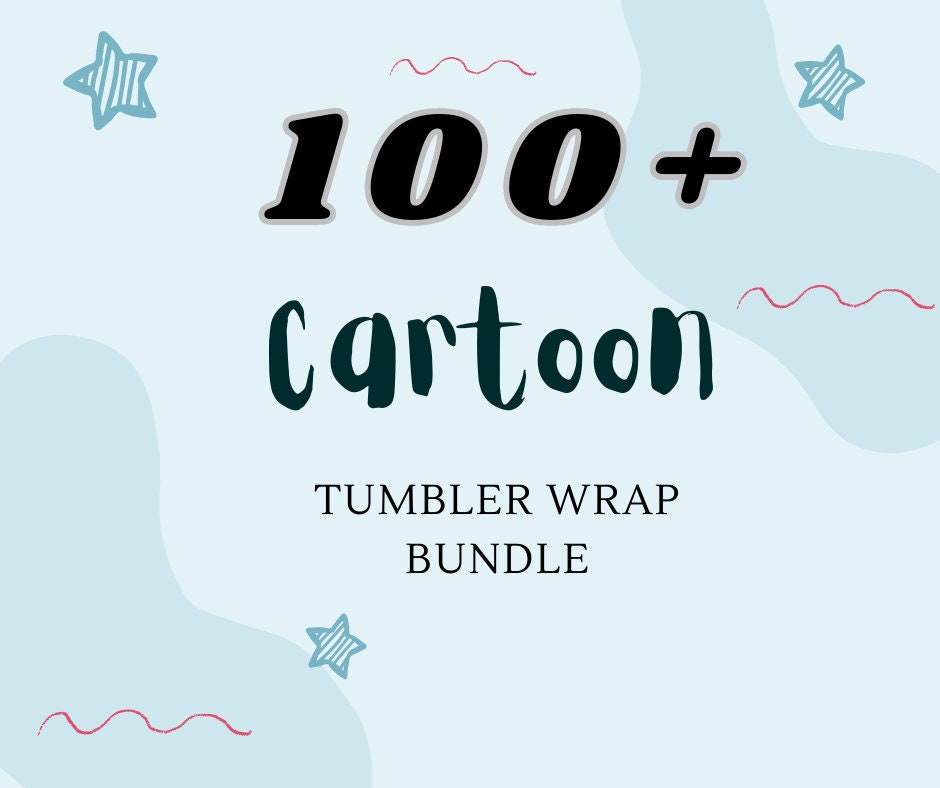 100+ Assorted Cartoon Bundle Pack 20oz Sublimation Images