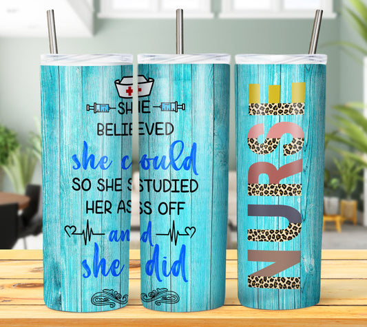 Nurse 20oz Sublimation Tumbler Image