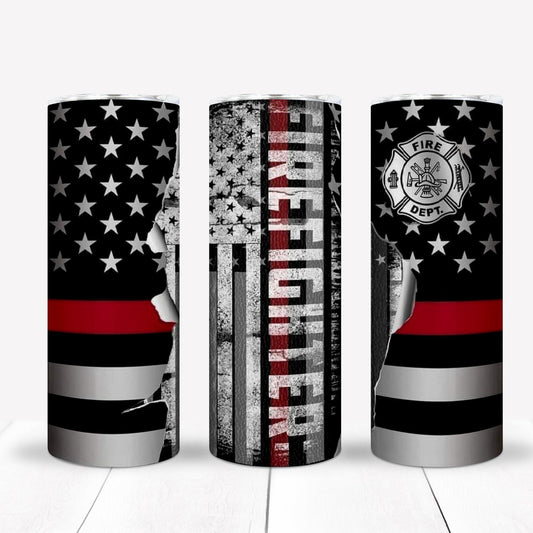 Firefighter 20oz Sublimation Tumbler Image