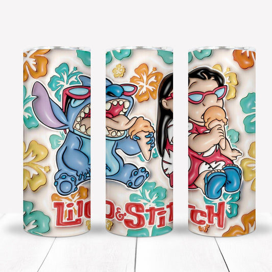 3D Inflate/Puff Cartoon 20oz Sublimation Tumbler Image