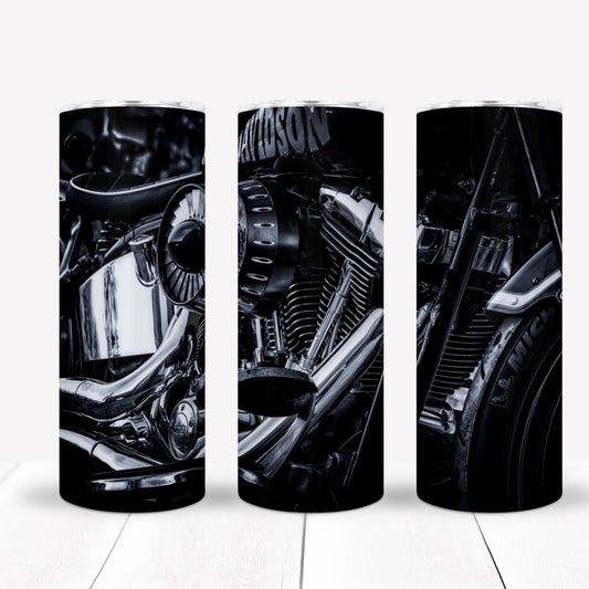 Motorcycle Engine Tumbler 20oz Sublimation Image