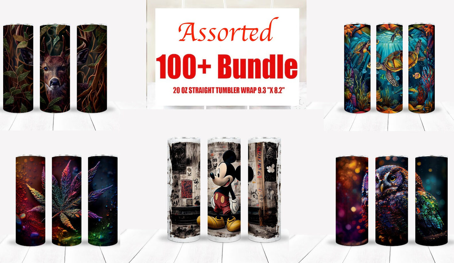 100+ 3D Assort. Bundle Pack 20oz Sublimation Images