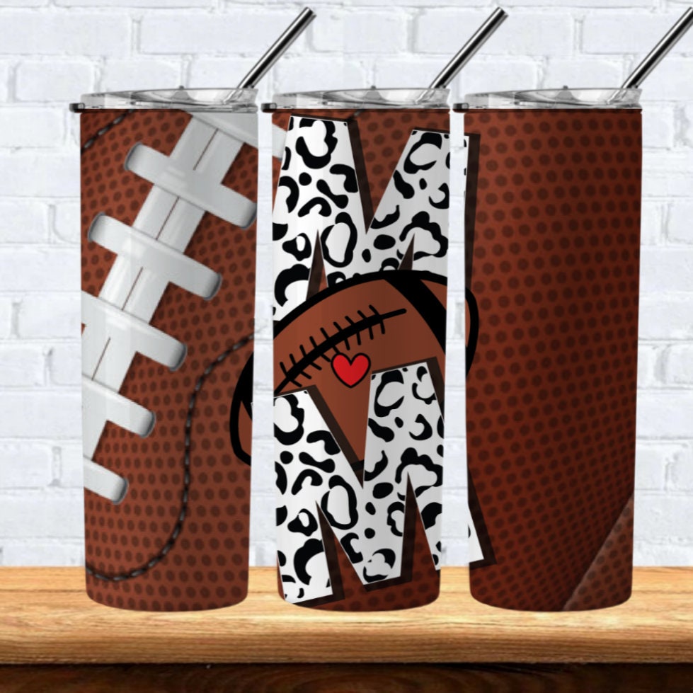 Football Mom 20oz Sublimation Tumbler Image