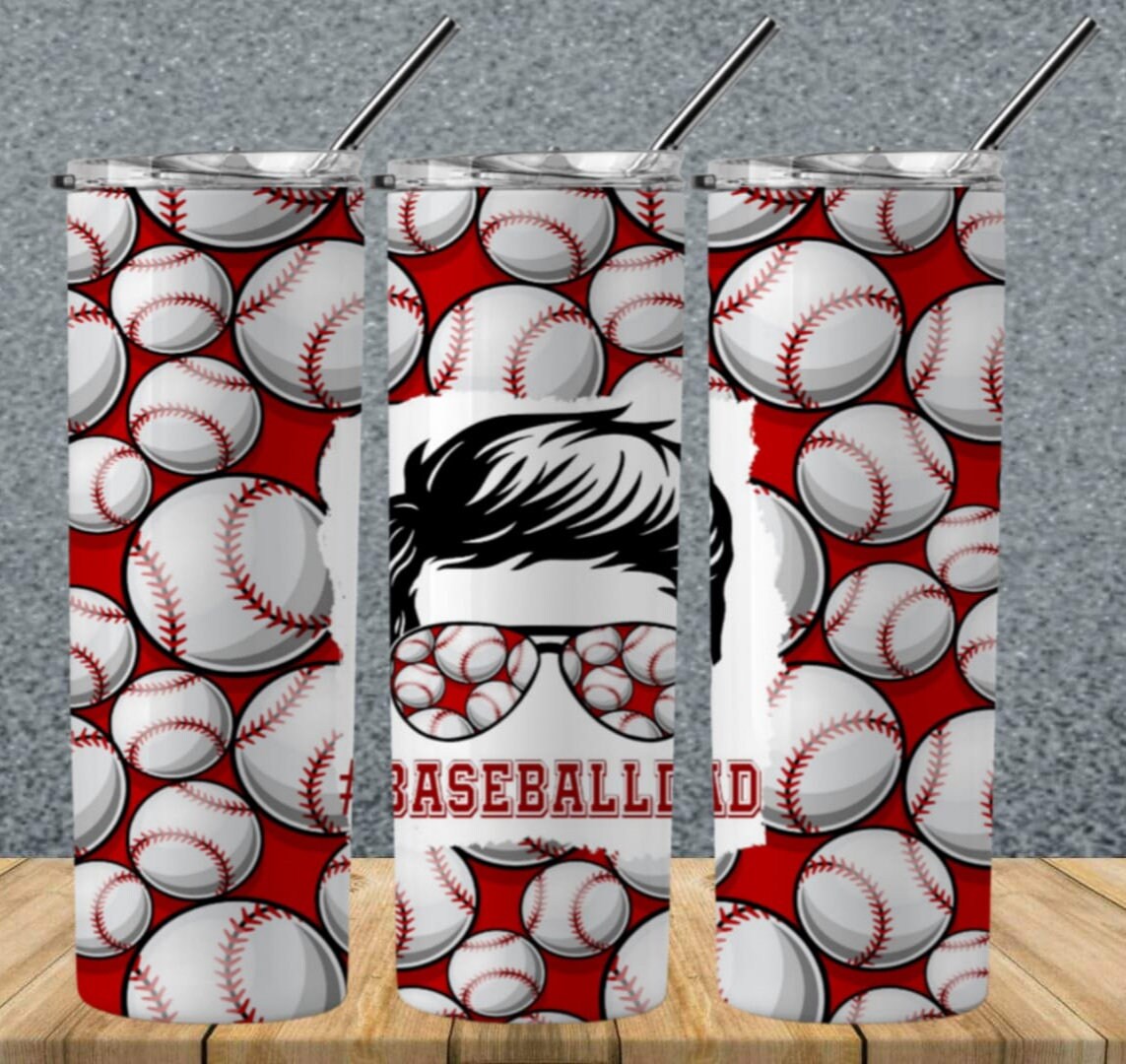 Baseball Dad 20oz Sublimation Tumbler Image