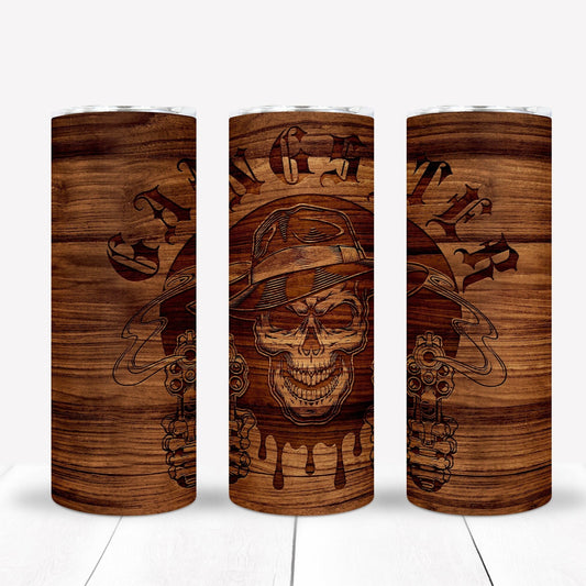 Wooden Engraved 20oz Sublimation Tumbler Image