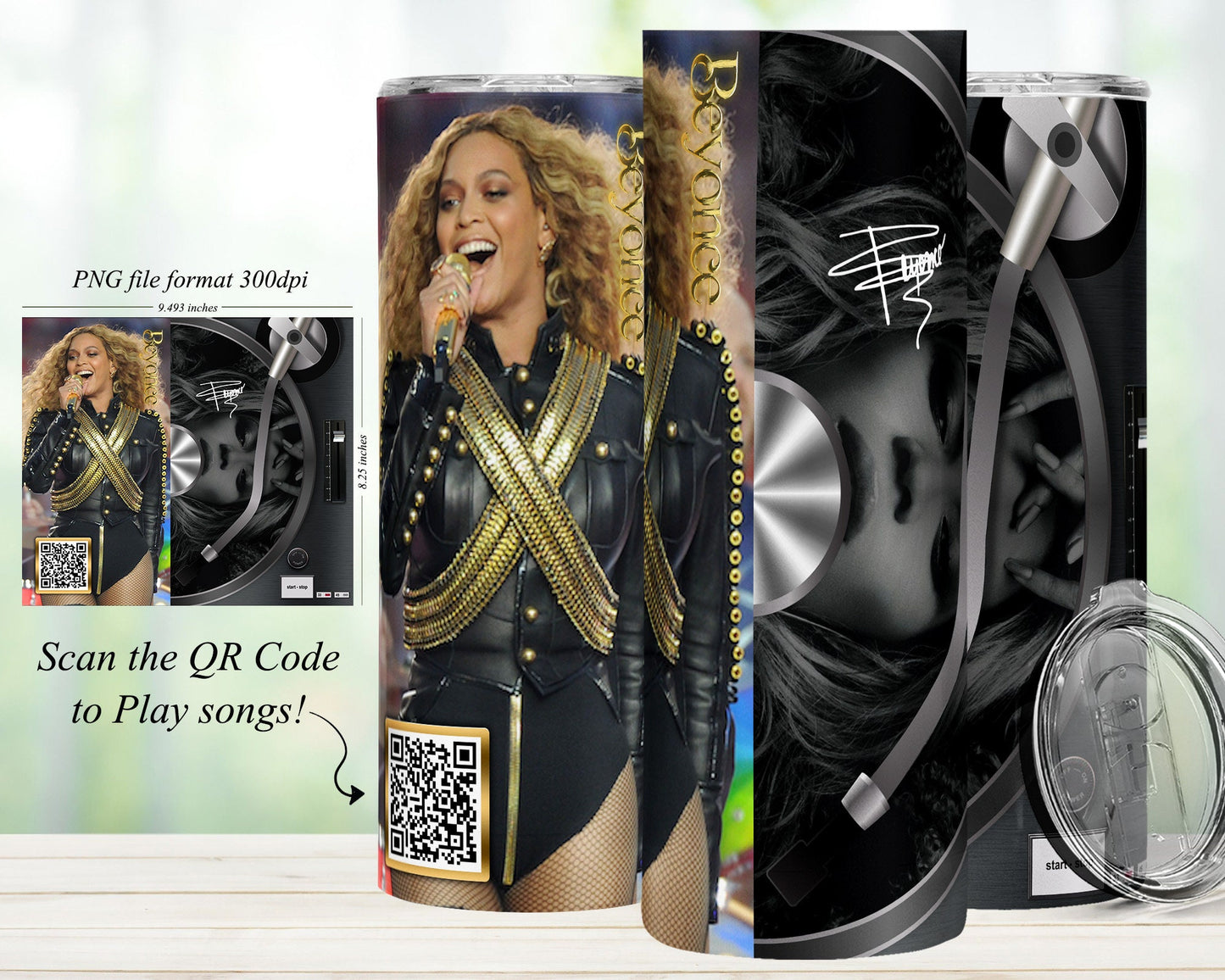 QR Code Music 20oz Sublimation Tumbler Image