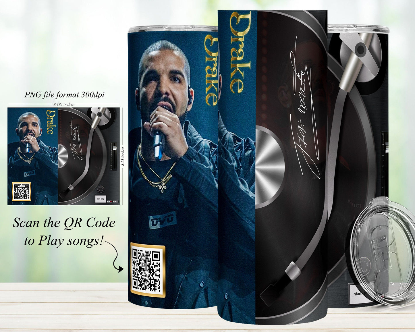 QR Code Music 20oz Sublimation Tumbler Image